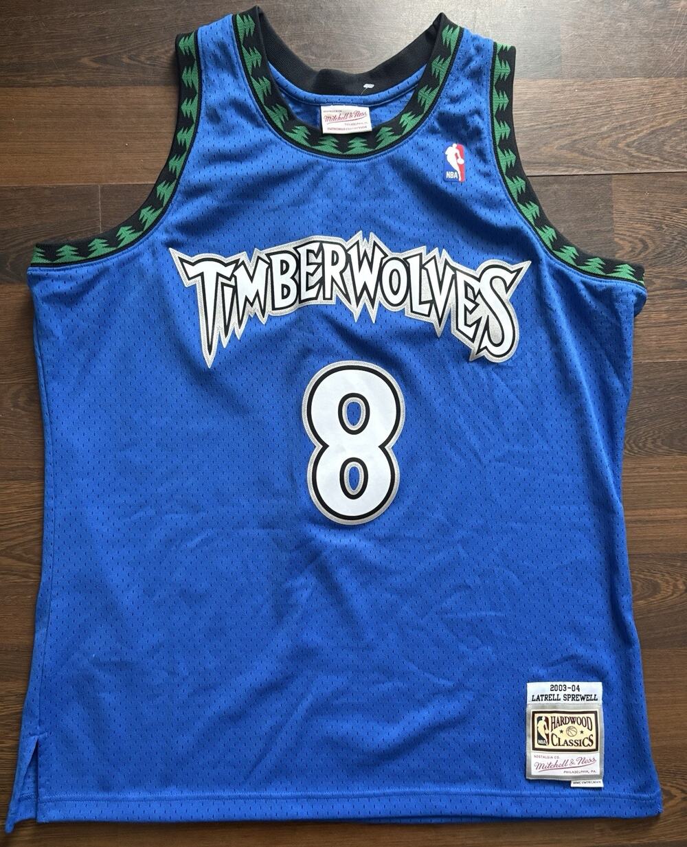 MITCHELL&NESS NBA SWINGMAN JERSEY MINNESOTA TIMBERWOLVESO3-04LATRELL SPREWELL XL